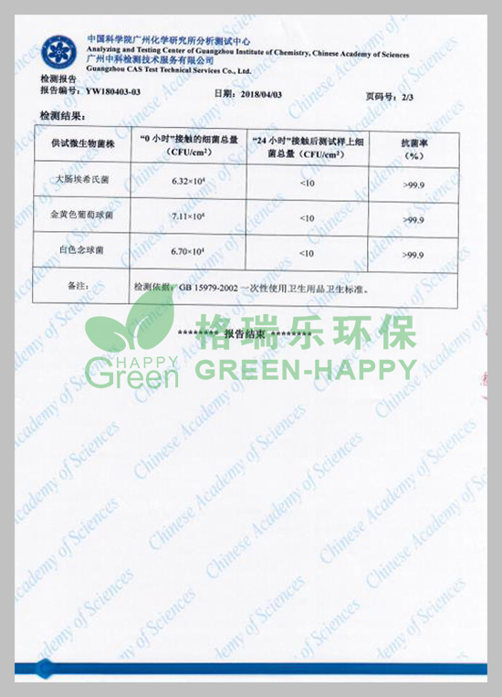 武漢除甲醛,武漢甲醛檢測(cè),武漢甲醛治理，湖北格瑞樂(lè)環(huán)保工程有限公司綠快光催化植物生物觸媒抗菌率檢測(cè)報(bào)告